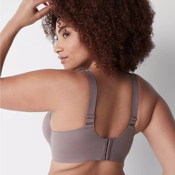 NWT Lane Bryant Modern Luxe Lightly Lined Balconette Bra Deep Purple Taupe 40C - Picture 2 of 9